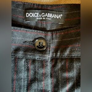 Dolce & Gabbana Italian Wool Pinstripe Trousers (Tall)